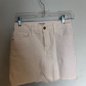 Frame Skirts Raw-Edge Trim Mini Skirt